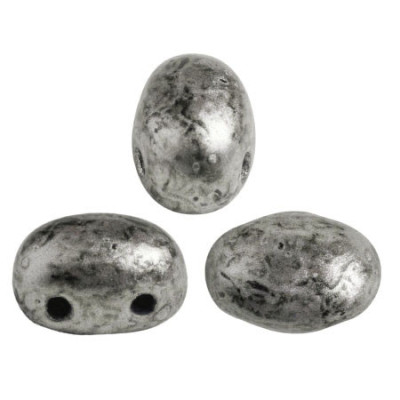 Samos par Puca Beads 5x7mm Old Silver 23980/81002 | Czech Glass