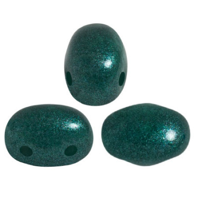 Samos par Puca 5x7mm Dark Green Pearl 03000/70055 | Czech Glass Beads