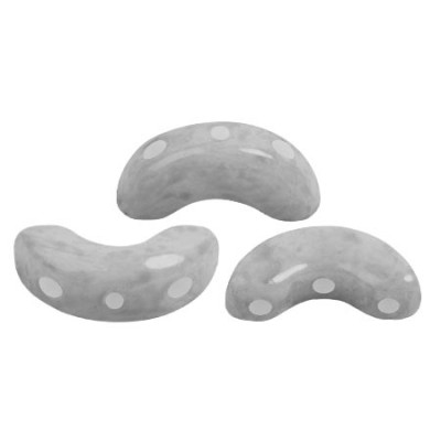 Arcos par Puca 5x10mm Milky Grey 02010/34311 | Czech Glass Beads