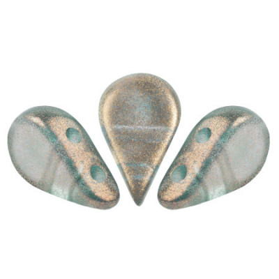 Amos® par Puca® 5x8mm Halo Green Aqua 00030-29267 | Czech Beads