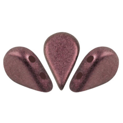 Amos® par Puca® 5x8mm Metallic Mat Old Red 23980-94201 | Czech Beads