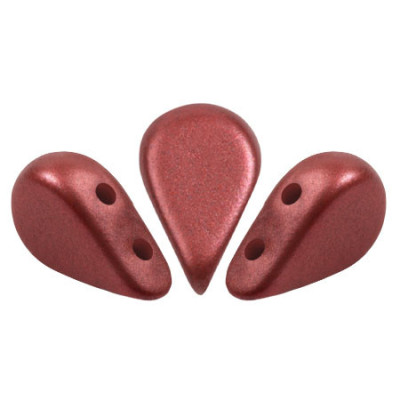 Amos® par Puca® 2-Hole Beads 5x8mm Metallic Mat Cherry 94209