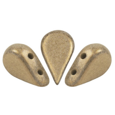 Amos® par Puca® Metallic Mat Gold 5x8mm 23980-94200 | Czech Beads