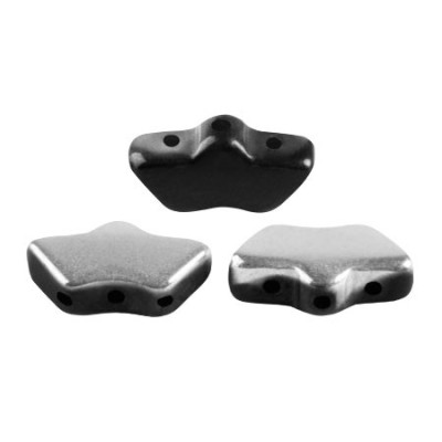 Czech Delos® par Puca® 6x11mm Jet Silver 23980 | 10pcs