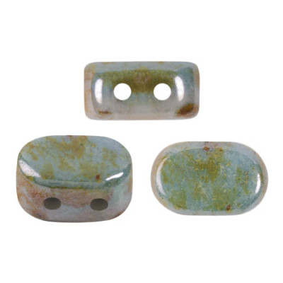 Lipsi® par Puca® 7x4mm Blue Green Ceramic 03000/65431 | Czech Glass