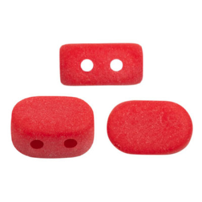 Lipsi® par Puca® Glass Beads Opaque Coral Red Mat 93200 | 7x4mm