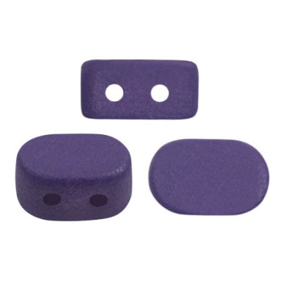 Lipsi® par Puca® 2-Loch Perlen Dark Violet Mat | 7x4mm