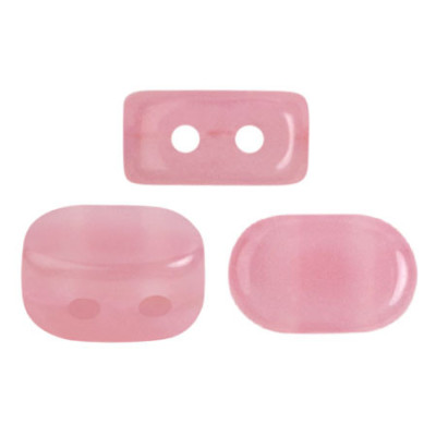 Lipsi® par Puca® 2-Hole Beads Light Rose Opal 71010 | Czech Glass