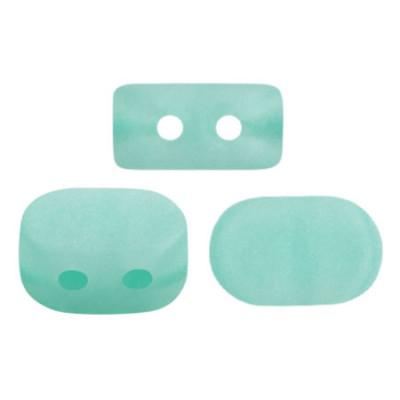 Czech Glass Lipsi® par Puca® Teal Blue Green Opal Mat 61100-84100