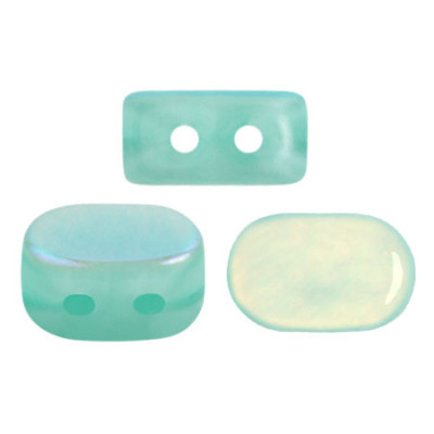 Lipsi® par Puca® Blue Green Opal AB 61100-28701 | 2-Hole Beads