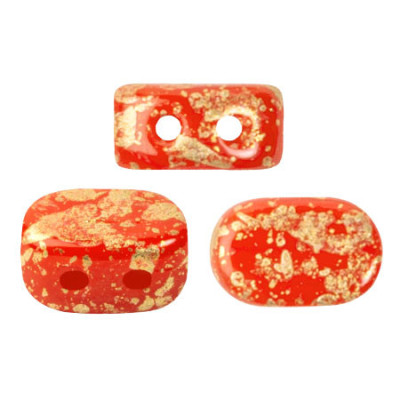 Lipsi par Puca 82 Coral Splash 7x4mm 93400-94401 | Czech Beads