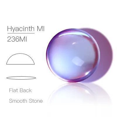 Glass cabochon 14 mm N. 6 HYACINTH MI