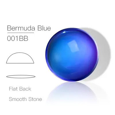 Glass cabochon 14 mm N. 8 BERMUDA BLUE