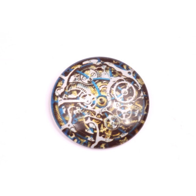 Glass cabochon 25 mm N. 153 Mix