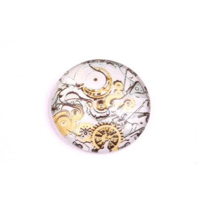 Glass cabochon 25 mm N. 147 Mix