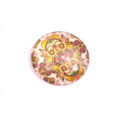 Glass cabochon 25 mm N. 143 Mix