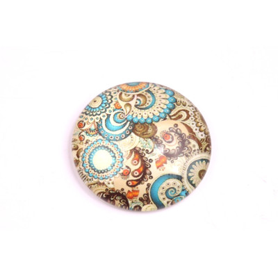Glass cabochon 25 mm N. 141 Mix
