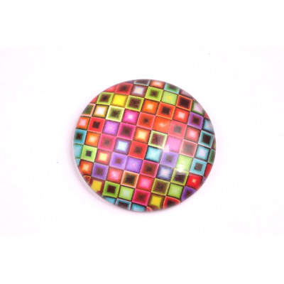 Glass cabochon 25 mm N. 136 Mix