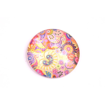 Glass cabochon 25 mm N. 135 Mix