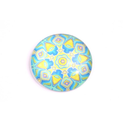 Glass cabochon 25 mm N. 133 Mix