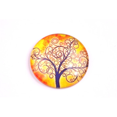 Glass cabochon 25 mm N. 129 Mix