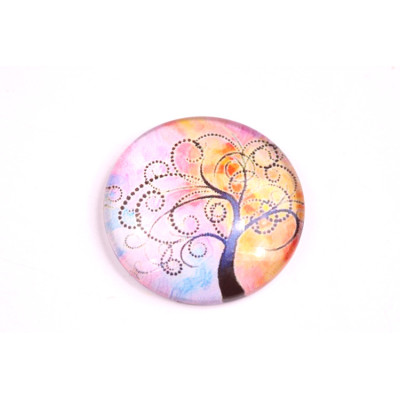 Glass cabochon 25 mm N. 126 Mix
