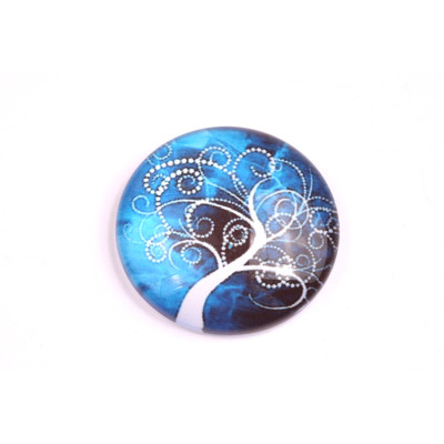 Glass cabochon 25 mm N. 123 Mix