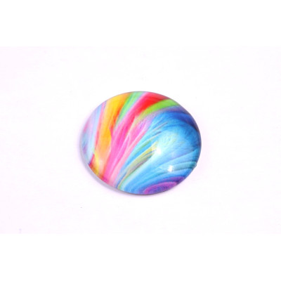 Glass cabochon 25 mm N. 681 Mix