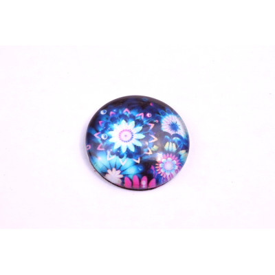 Glass cabochon 25 mm N. 674 Mix