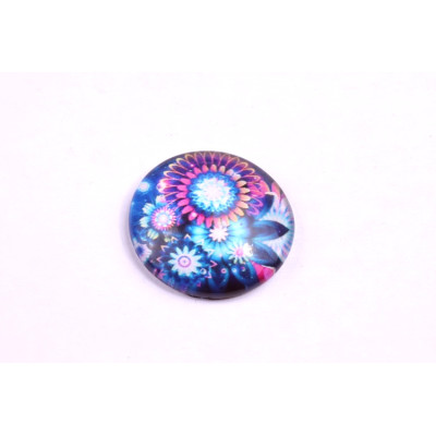 Glass cabochon 25 mm N. 673 Mix