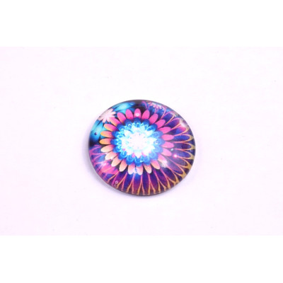 Glass cabochon 25 mm N. 672 Mix