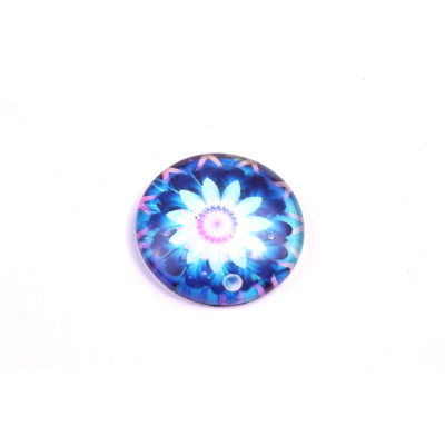 Glass cabochon 25 mm N. 671 Mix