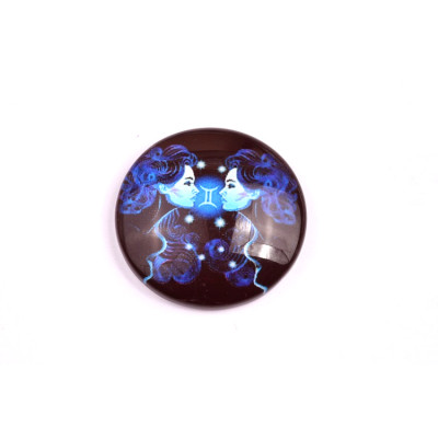 Glass cabochon 25 mm N. 1519 Mix