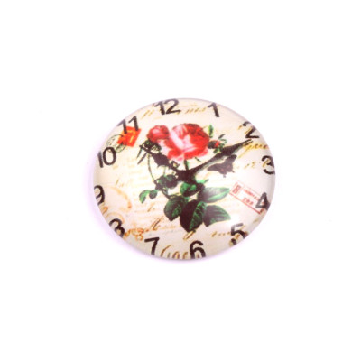Glass cabochon 25 mm N. 1349 Mix
