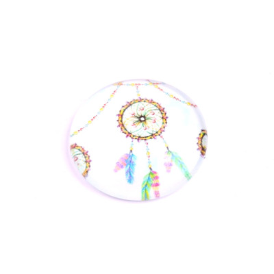 Glass cabochon 25 mm N. 1338 Mix