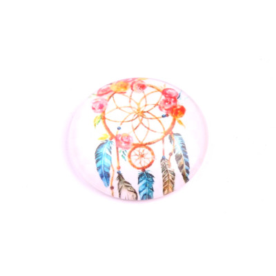 Glass cabochon 25 mm N. 1337 Mix