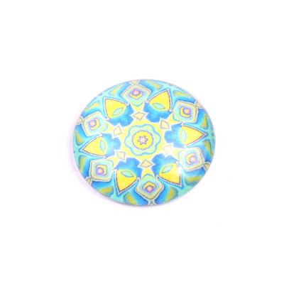 Glass cabochon 25 mm N. 1325 Mix