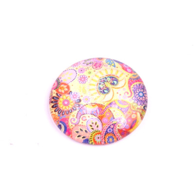 Glass cabochon 25 mm N. 1317 Mix