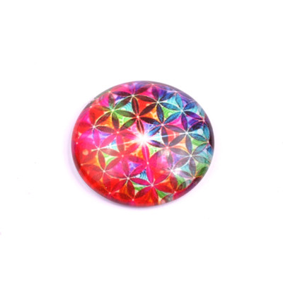 Glass cabochon 25 mm N. 1314 Mix