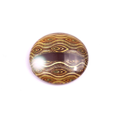 Glass cabochon 25 mm N. 1074 Mix