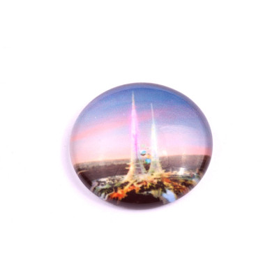 Glass cabochon 25 mm N. 1067 Mix