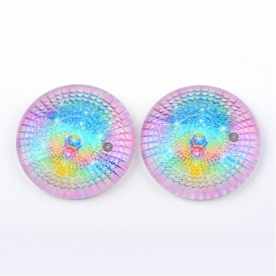 Glass cabochon 25 mm N. 918 Mix