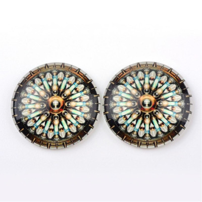 Glass cabochon 25 mm N. 917 Mix