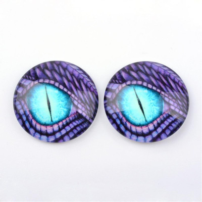 Glass cabochon 25 mm N. 911 Mix