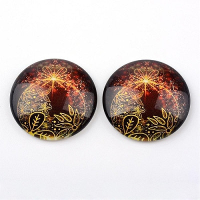 Glass cabochon 25 mm N. 904 Mix