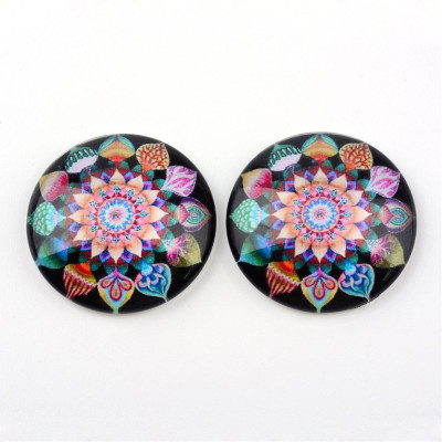 Glass cabochon 25 mm N. 903 Mix