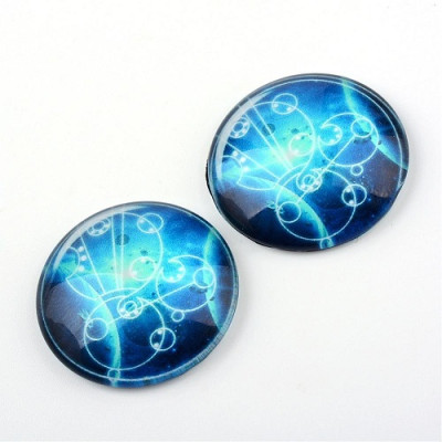 Glass cabochon 25 mm N. 896 Mix