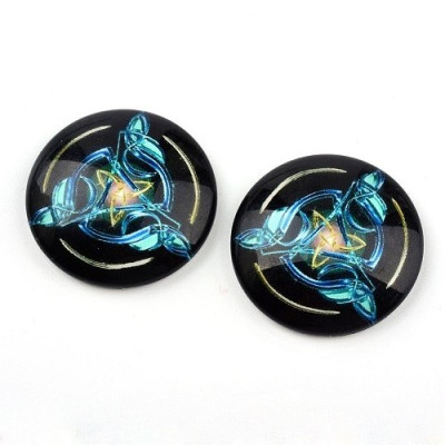 Glass cabochon 25 mm N. 893 Mix