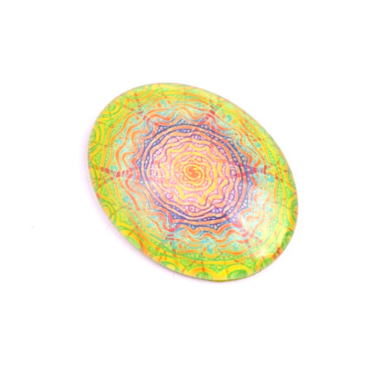 Glass cabochon 30x40 mm N. 959 Mix