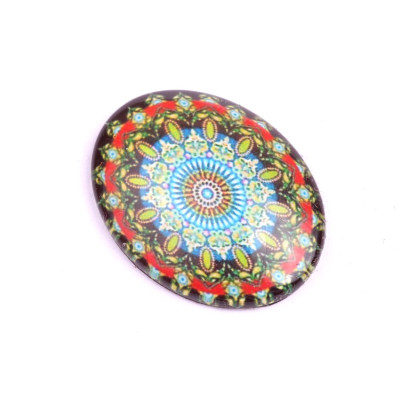 Glass cabochon 30x40 mm N. 949 Mix
